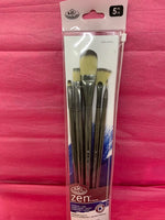 Royal Zen Brush Set 531 Filbert Long Handle Variety Set