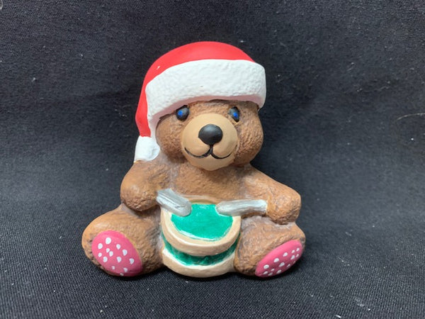 Handpainted Christmas Drummer Teddy Bear