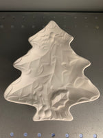 Holly Christmas Tree Tray Candy Dish