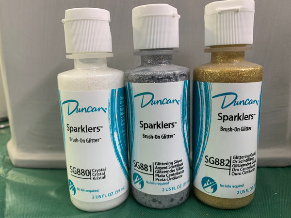 Duncan Set of 3 Sparklers Brush-On Glitter (2 oz.)
