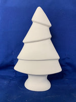 "Ceramic Bisque - Made in USA - Funky Christmas Tree - 11" high x 7" wide x 3" deep"