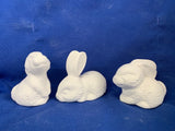 Set of 3 Floral Lace Bunnies