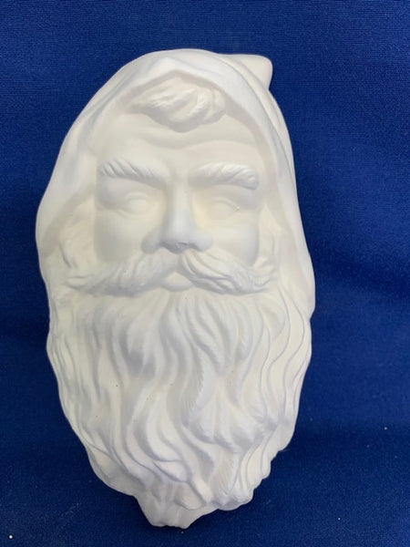 OLD FASHIONED Santa Face Mask Wall Plaque or Wreath Insert 7 1/2" Tall