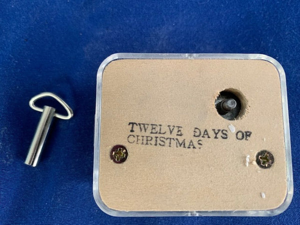 Twelve 12 Days of Christmas Clear Music Box