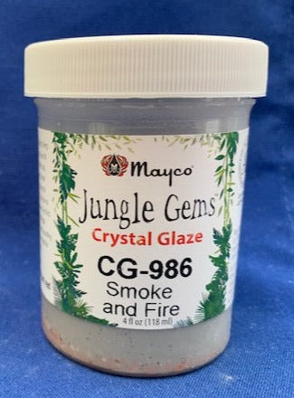 Discontinued Mayco CG-986 Smoke & Fire Jungle Gems Glaze