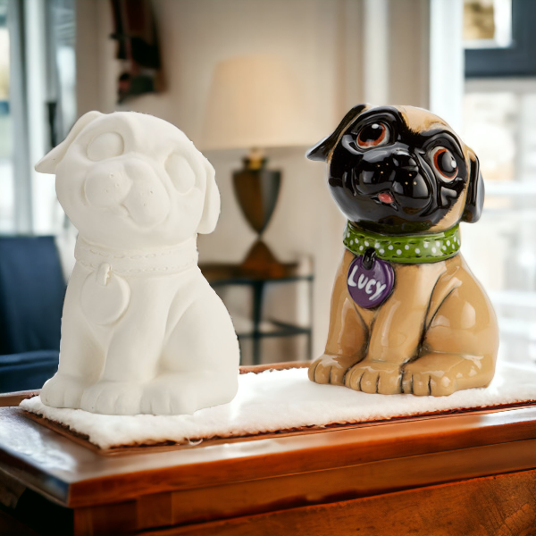 Ceramic Bisque U-Paint Set Of 2 Puppy Dog Bookends Left And Right Unpainted Ready order To Paint DIY