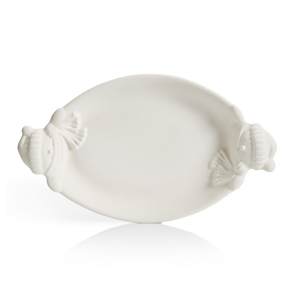 Large Snowman Platter River Craft Ceramics