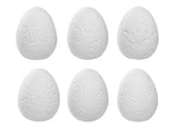 Set of 6 Textured Easter Eggs