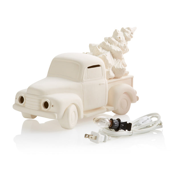 Large Vintage Truck with Tree Light-Up