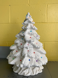 "Nowell - Large Sierra Spruce Ceramic Bisque Christmas Tree - 15" Tall with Tree & Base"
