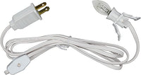 6' White Clip Cord with Switch & LED Bulb
