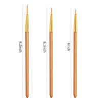 Set of 3 Gold Liner Brush Set