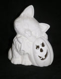 KITTEN WITH PUMPKIN LIGHT UP
