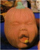 YAWNING BABY Pumpkin Halloween