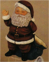 Santa Claus Waving Flower Planter or Candy Dish