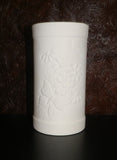 Cylinder Vase with Butterflies and Flowers