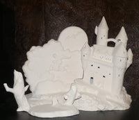 Dracula Carved Castle Light Up Halloween Scene