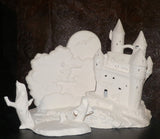 Dracula Carved Castle Light Up Halloween Scene