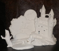Dracula Carved Castle Light Up Halloween Scene