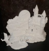 Dracula Carved Castle Light Up Halloween Scene