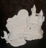Dracula Carved Castle Light Up Halloween Scene