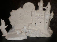 Dracula Carved Castle Light Up Halloween Scene