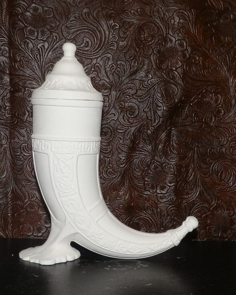 Viking Cup Drinking Horn Tankard Medieval Inspired Mug with Lid