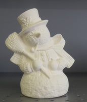 Textured Snowman with Broom