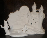 Dracula Carved Castle Light Up Halloween Scene