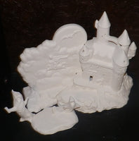 Dracula Carved Castle Light Up Halloween Scene