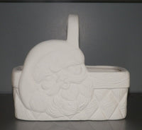 Santa Claus Face Woven Christmas Basket
