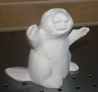 Laughing Beaver with Hands Up