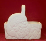 Santa Claus Face Woven Christmas Basket