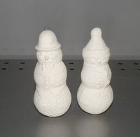 Snowflake Snowmen SNOW COUPLE Christmas Ornaments