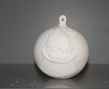 Round 3-D Santa Claus Christmas Ornament