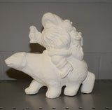 Santa Claus Riding Polar Bear