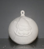 Round 3-D Santa Claus Christmas Ornament