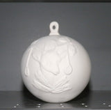 Round 3-D DEER Christmas Ornament