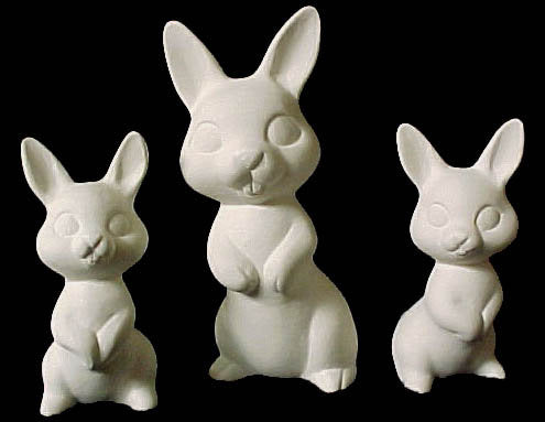 Easter Bunny Rabbit Family of 3