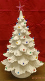 X-Large 22" Christmas Tree  with Holly Poinsetta Base