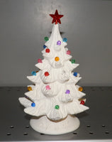 Nowell 7 1/2" Christmas Tree  with Holly Poinsetta Base