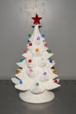 Nowell 7 1/2" Christmas Tree  with Holly Poinsetta Base