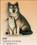 LARGE Nurturing Wolves Wolf with Pup