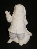 Santa Claus Waving Flower Planter or Candy Dish