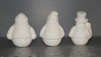 Set of 3 Roly Poly Santa Claus Christmas