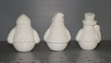 Set of 3 Roly Poly Santa Claus Christmas
