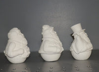 Set of 3 Roly Poly Santa Claus Christmas