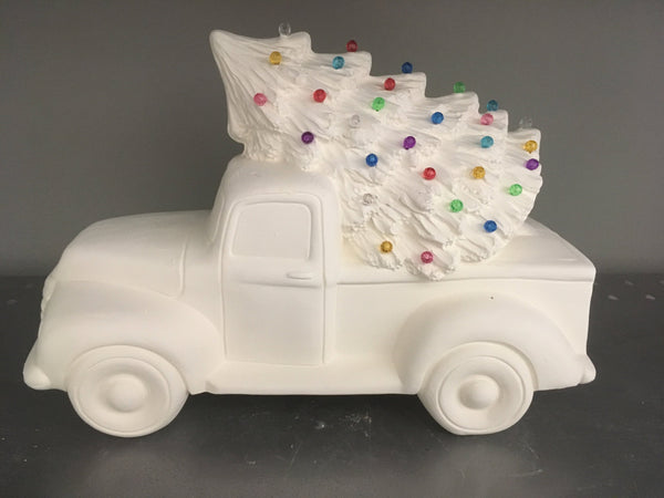 Truck with Christmas Tree Light Up - Made in USA