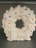Christmas Wreath with Bow & Lights