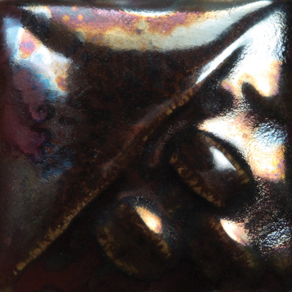 Black Metallic Raku Glaze RK100 - 1 pint (16 oz.).